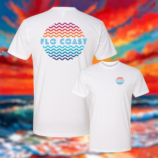 Sunset Waves Circle T-Shirt