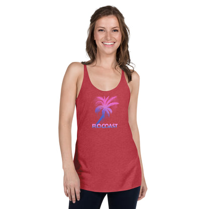 Women's Graffiti Palm Racerback Tank-Flo Coast Apparel